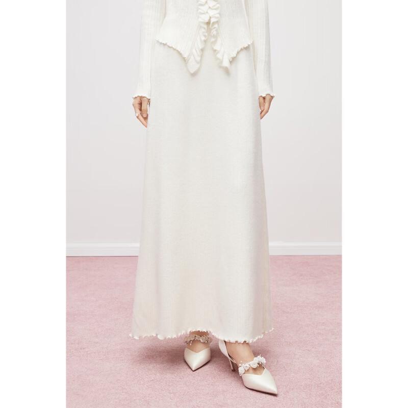 Mandy Zhang French Style Wool Blend Knit Top & Skirt Set