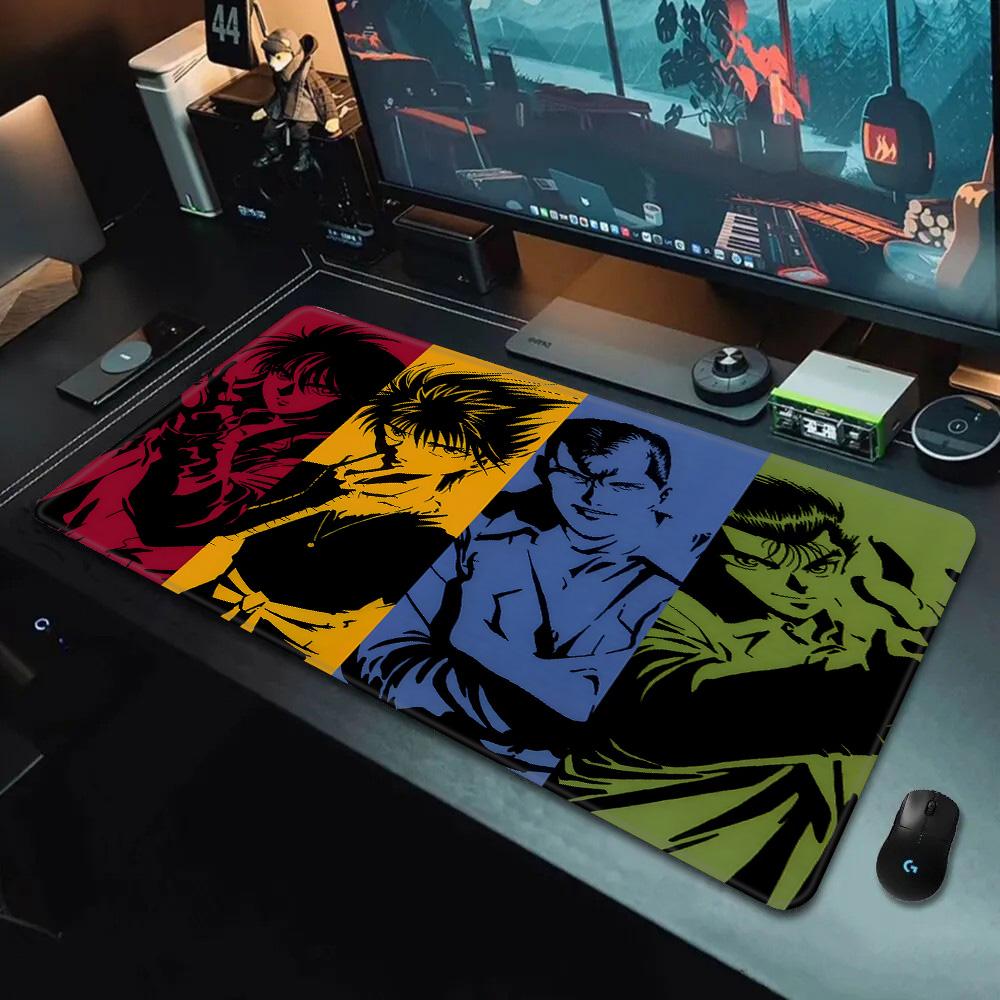 YuYu Hakusho Mousepad HD Printing Computer Gamers Locking Edge Nonslip Mouse Pad XXLxcm Keyboard PC Desk Pad