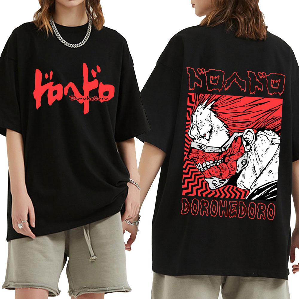 Anime Dorohedoro Kaiman T Shirt Gothic Manga Graphic Print T Shirts Men's Fashion Casual Cotton Oversized T-shirt Streetwear