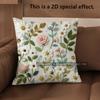 2D Vintage 3D Embroidered Floral Throw Pillow Covers Pattern Cushion Cover Suitable For Sofa Bedroom Car Pillow Cover