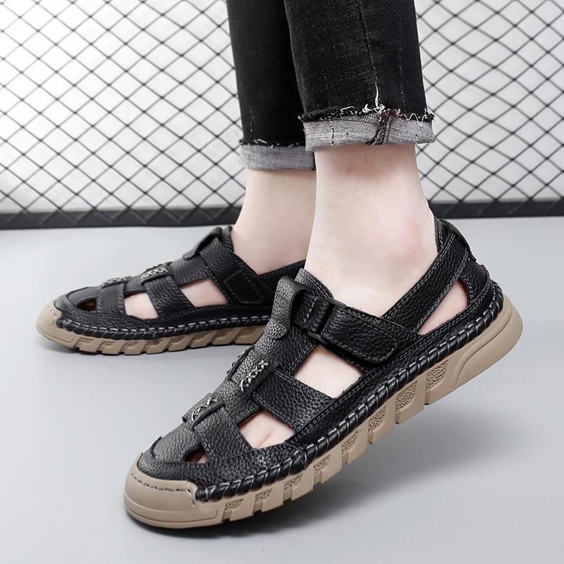 Fashion Men's Summer Roman Sandals Comfortable Work Shoes Platform Hollow Breathable Platform Outdoor Walking Shoes Hot Selling 38-46