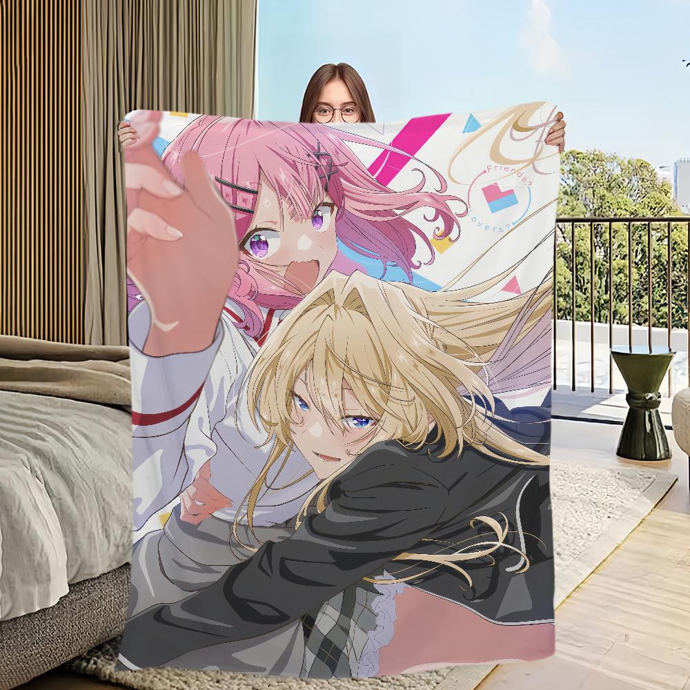 anime w-WataNare renako amaori Ajisai Sena Mai Oduka Flannel warm soft plush blanket for sofa living room bedroom travel gift