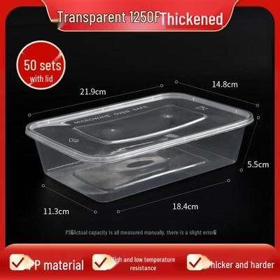 HANDUNYOU Disposable Rectangular Takeaway Containers with Lids