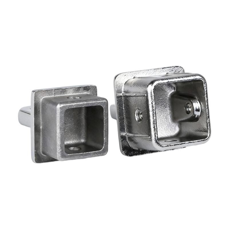 28/32mm Edelstahl Boots-Schiebekappe Quadratrohr Oberes Auge Endkappe Marine Bimini Beschlag für Markise Einfache Montage