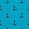 Outdoor Dekostoffe Oxford - Motiv Anker Auf Blauem