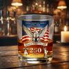 America 250th Anniversary Glass We The People Whiskey Glass Liquor Bourbon Cocktail Glass Patriotic Gift for Father's Day or Veterans