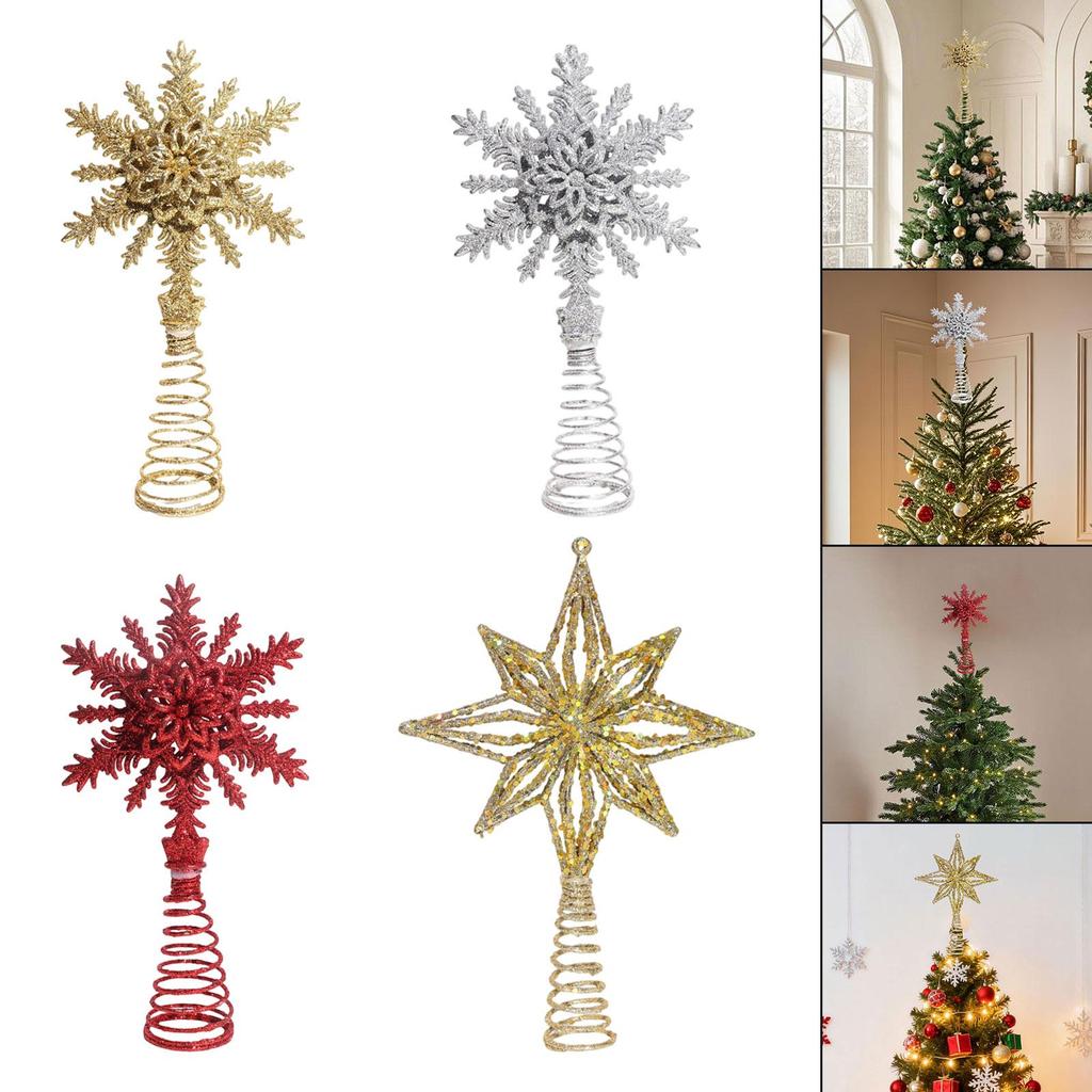 Tree Topper Gift Hollow Design Tree Top Decoration for New Year Office Party