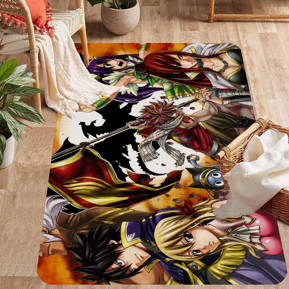 Fairy Tail Room Mats Anti-slip Absorb Water Long Strip Cushion Bedroon Mat Household Carpets