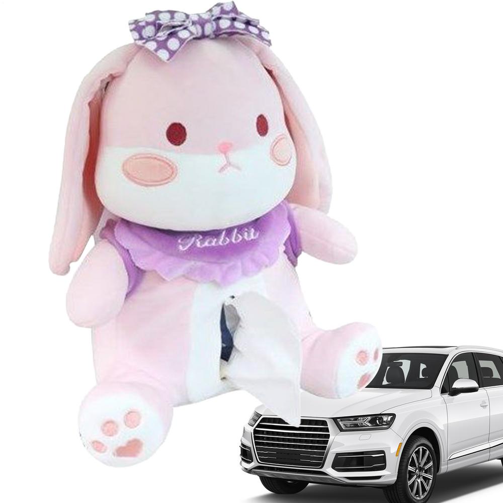 

Автомобильный держатель для салфеток Зайчик Автомобильные мусорные ведра Автомобильный держатель для салфеток Милый декор Подлокотник Плюшевая кукла 2 в 1 Для Авто Грузовика Внедорожника Автодома