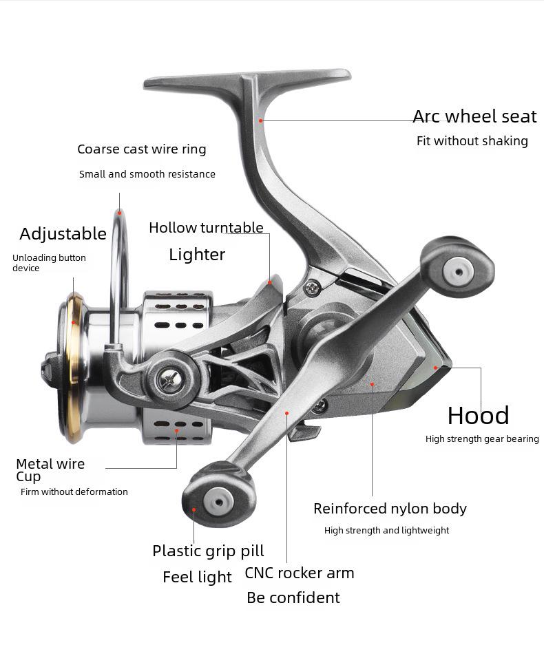Chiren Kovový Mělká Cívka Rybářský Naviják pro Micro-Návnady Spinning a Golfovou Rybařinu