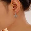 Stainless Steel Spiral Earrings for Women Hypoallergenic Modern Minimalist Stud Earrings Gold and Silver Color