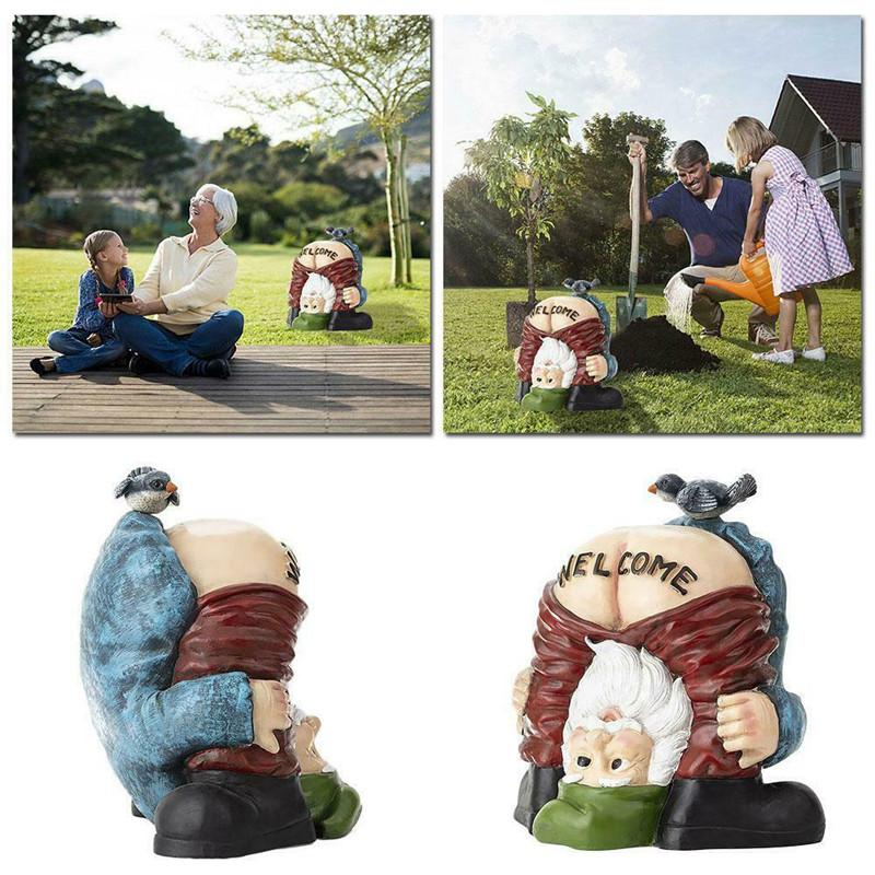 Charming Handstand Gnome Statue Featuring Funny Welcome Design For Your Garden
