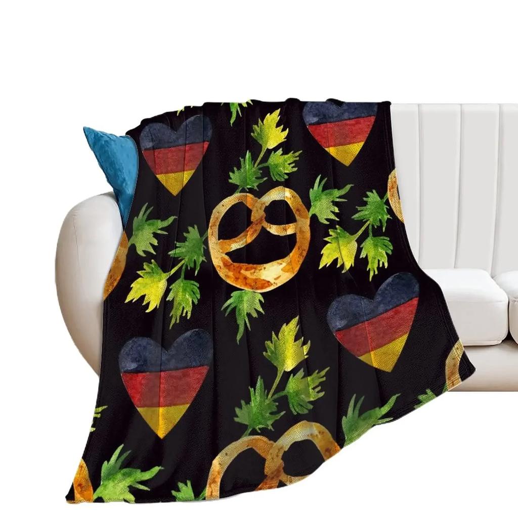 Deutsche Flagge Adler Flanell Fleece Decke Ultra Weich Gemütlich Warm Überwurf Leichte Decke Mikrofleece Decke für Zuhause Geschenke