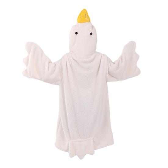 

Goose Blanket Hoodie Onesie Oversized Wearable Blanket Hoodie with Sleeves for Adults Kids Warm Cozy Flannel Sleeping Bag M белый