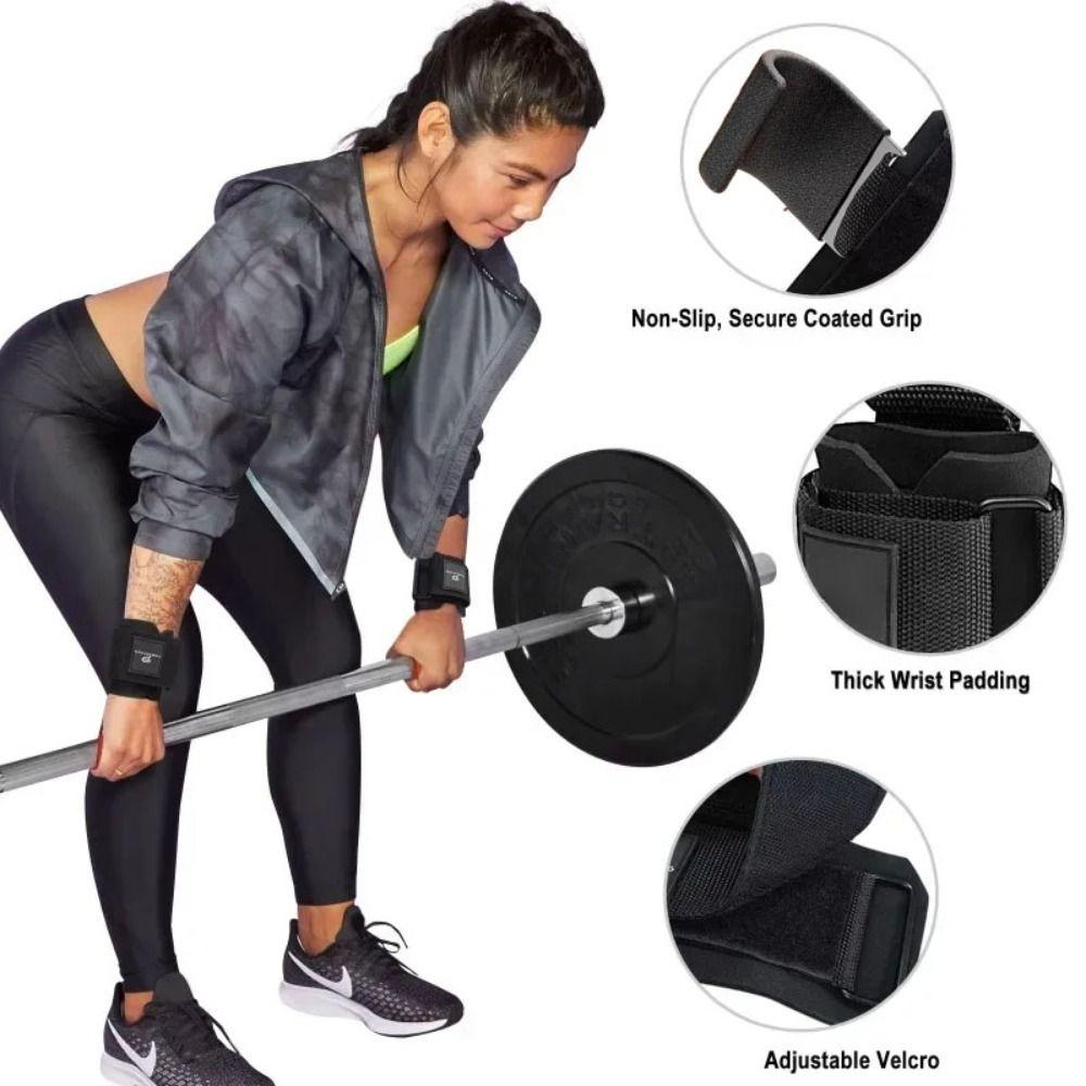 1 PC/Pair Adjustable Auxiliary Power Wrist Guard Pull-up Steel Hook Grips Strap  Gym