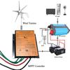 3000W 5000W 8000W MPPT Vindturbin Kontroller Vindkraft Genereringskontroller Med Overladningsbeskyttelse IP67 Vanntett