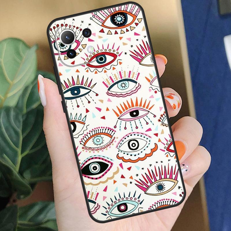 Lucky Eye Blue Evil Eye Print Case For Xiaomi 15 14 Ultra 13T 14T 15T Pro 17 Pro Max POCO F8 F7 F5 F6 X5 X6 X7 Pro Coque