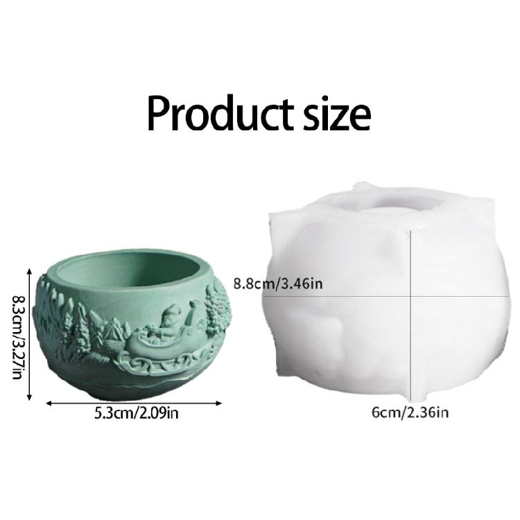 Christmas Santa Flowerpot Silicone Molds Easy Demolding Dishwasher Safe For Making Soap Chocolate Holiday Resin Craft