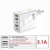 PD65W Schnellladegerät: 5V 5A Multi-Port-Adapter EU/US/UK mit PD + 3 USB-Anschlüssen