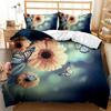 3D Butterfly Themed Bedding Set with Colorful Wing Pillowcases and Duvet Covers 2 or 3 Pieces AU180 * 210 Full Size Home Decoration