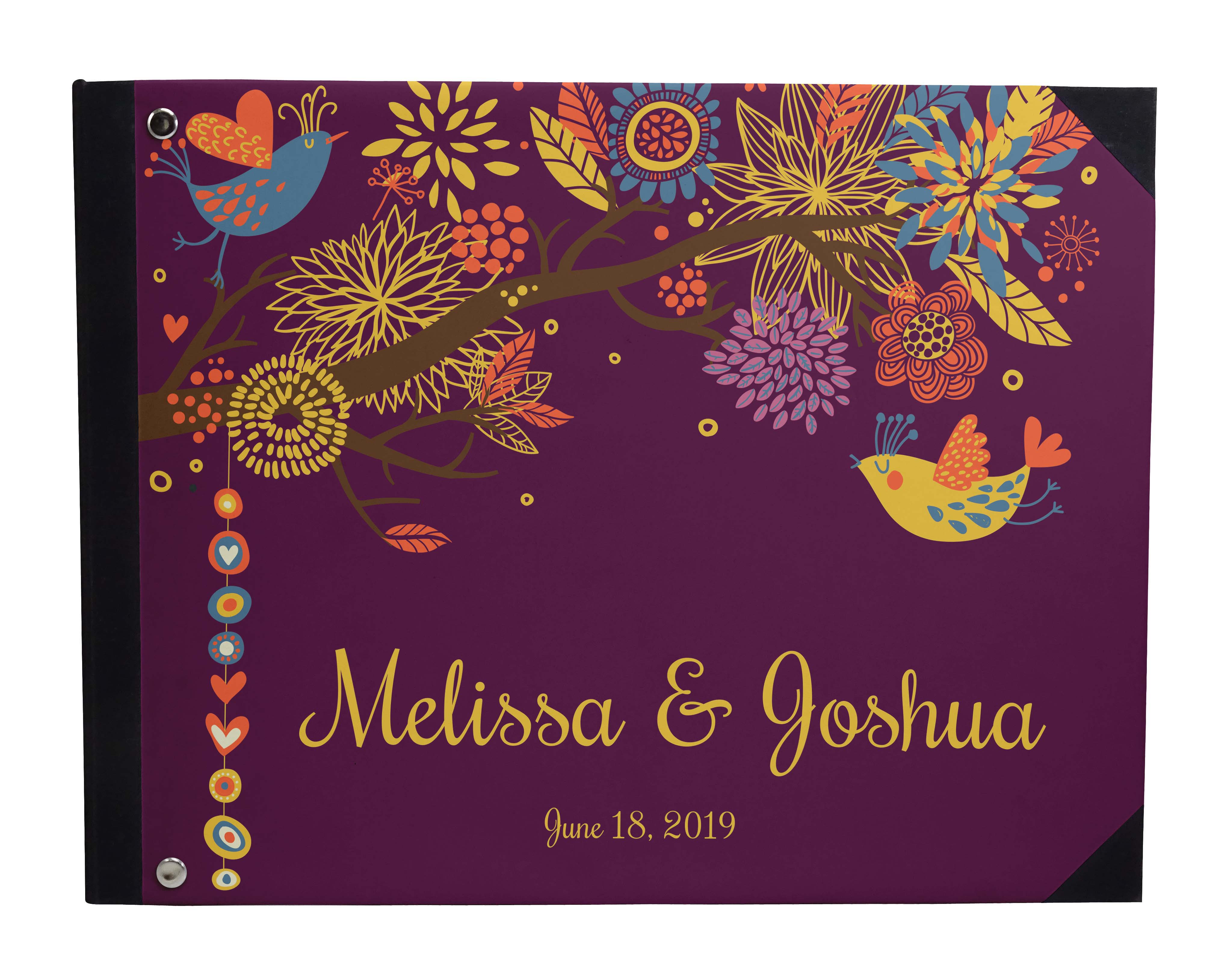 

Darling Souvenir Beige Floral Wedding Guest Book Hardbound Guest Sign-In Book Guest Registry Guestbook-7 x 9 7 x 9 Inches винний