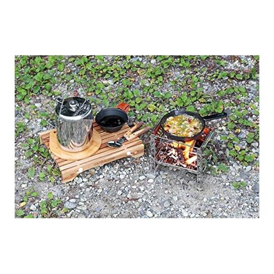 [Amazon.co.jp Limited] CAPTAIN STAG Barbecue Stove Bonfire Stand 3-in-1 Folding Kamado Smart Grill [B6 Type/B5 Type] 3 Levels Adjustable Stainless