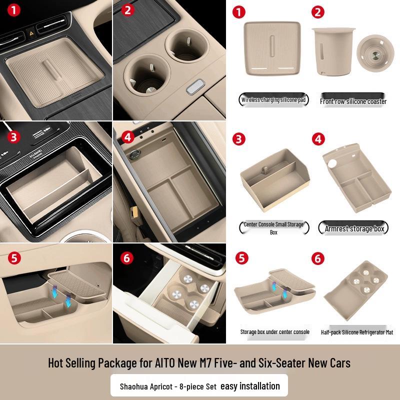 AITO M7 M8 M9 Accessories: Wireless Charger Pad & Interior Trim Mod Kit