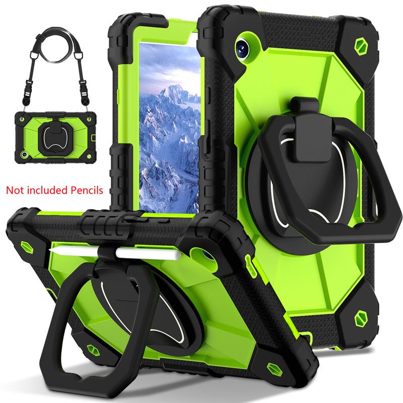 Silikon+PC Tragbare Tablet-Hüllen für Samsung Galaxy Tab A9/A11 Plus A9/A11+ A7 Lite Hülle für iPad 10/11/12. Pro Air mini6/7 Abdeckung Drehbarer Ständer