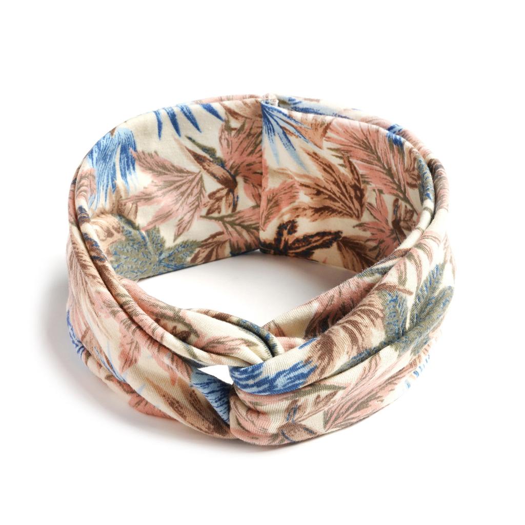 Bohemian Cross Knotted Headband Gypsy Yoga Sports Headband Wide Female Stretch Headband