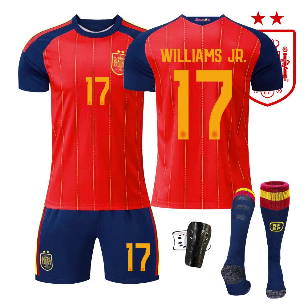 2026 World Cup Spain Home Jersey Two Stars Set Williams 17 Soccer Jersey
