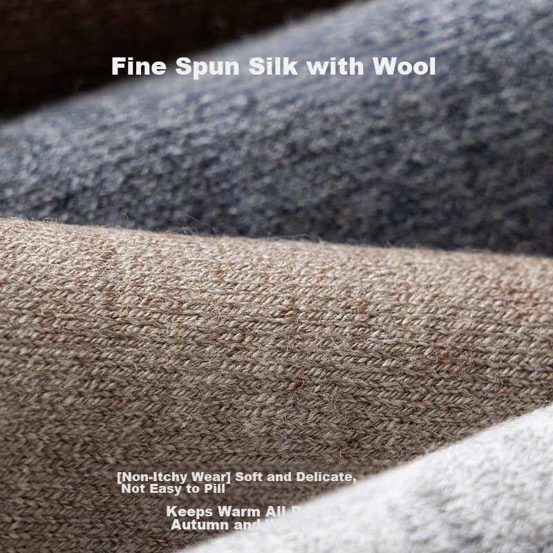 And Wool Socksn, Mid-Calf Socks, Warm And Comfortable, Skin-Friendly, High-Elasticity, Fine-Spun Yarn, Heat-Retaining, Thickened, Seamless