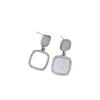 Elegant Geometric Square Earrings for Women - Stylish, High-End Design