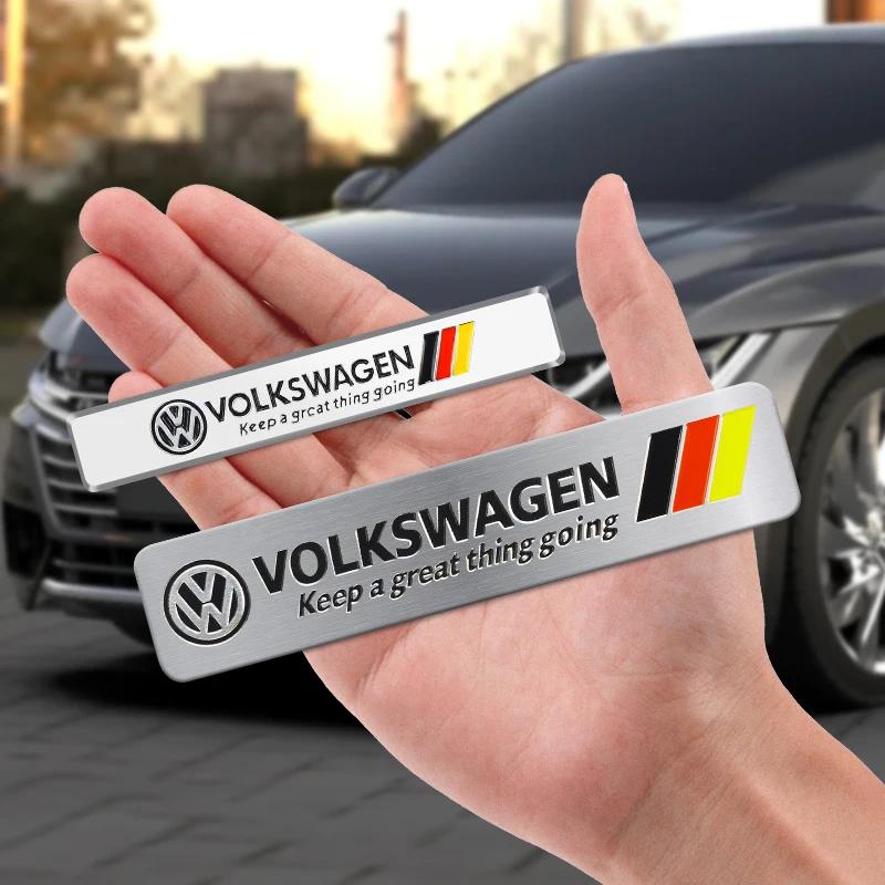 Für VOLKSWAGEN VW Auto Styling 3D Aluminium Emblem Aufkleber Auto Karosserie Kofferraum Dekoration Aufkleber Für Volkswagen VW GOLF Polo Tiguan VW