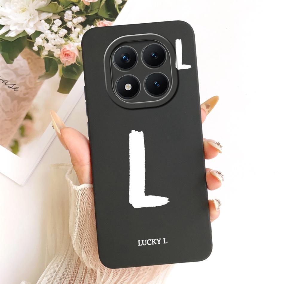 For Xiaomi Redmi Note 15 Pro+ 15Pro 5G Lucky Initial Letter Phone Case For Redmi Note 15 Pro Plus 5G Soft Silicone Case Bumper