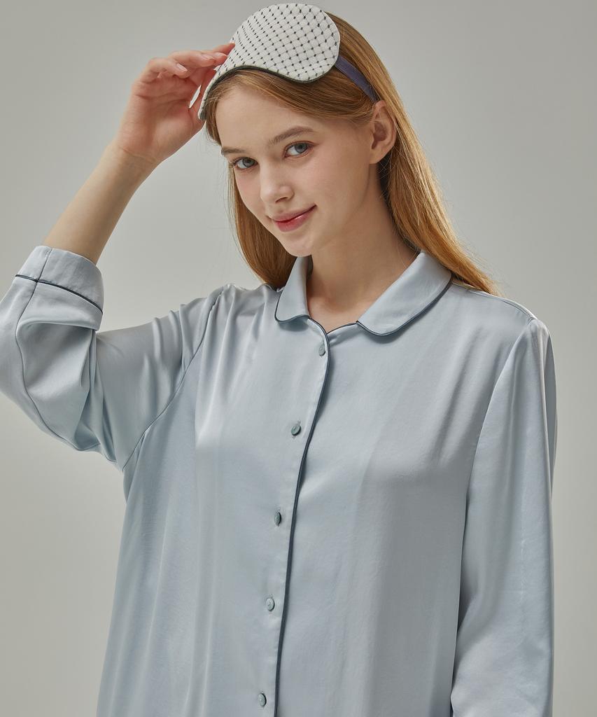 Tuelbeusseom Eggshell Mini Robe Dress - Gray