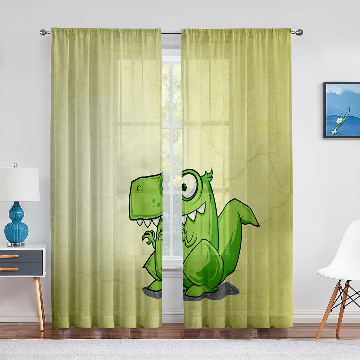 Тюль с изображением динозавра — фото 8