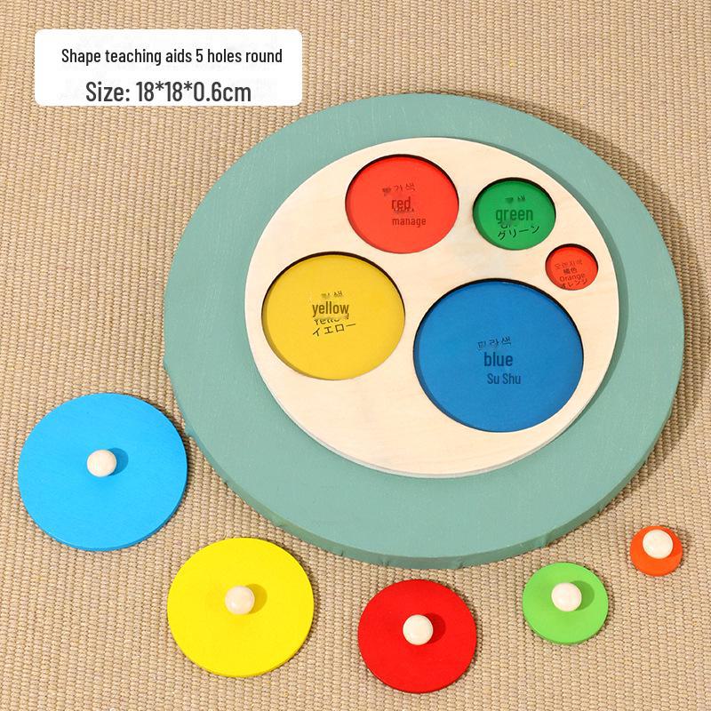 Tablă Montessori pentru potrivirea formelor geometrice: Jucărie de educație timpurie pentru copii mici de 0-3 ani