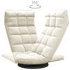 Floor Chair Swivel Cream Velvet