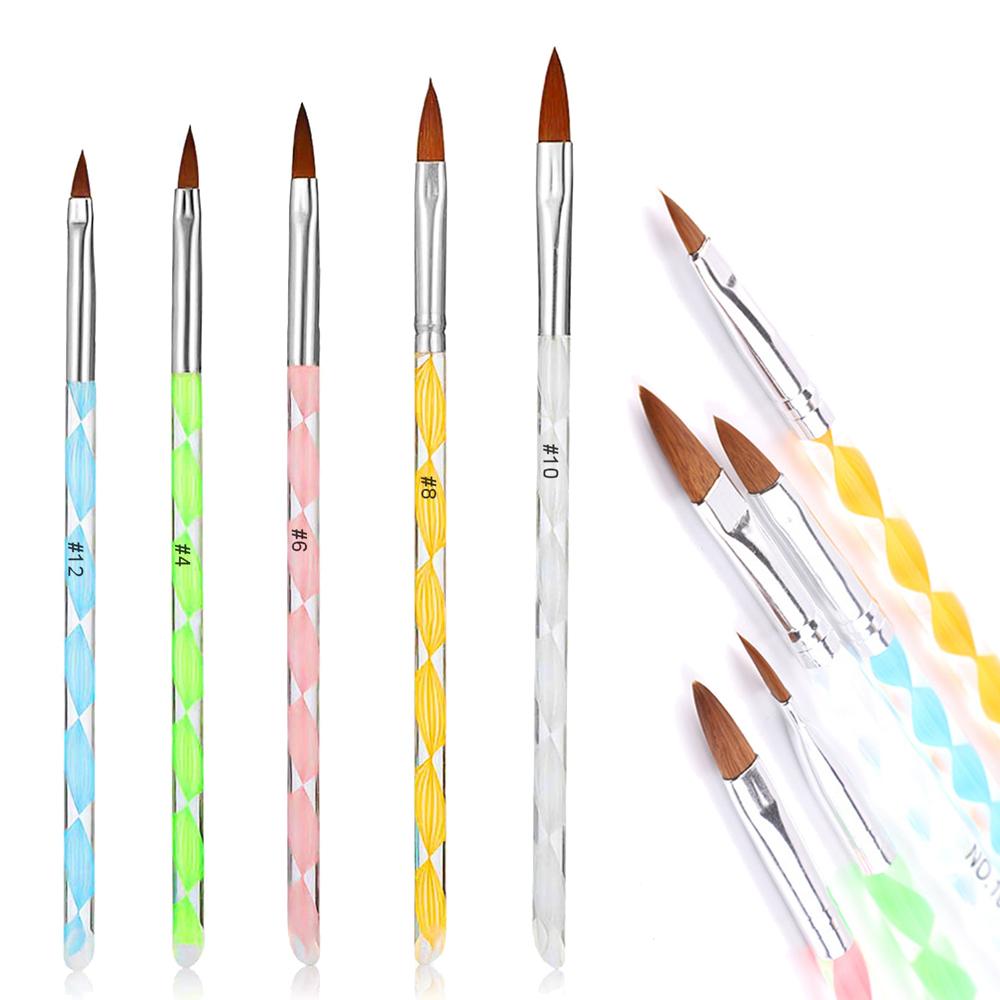 

VANREESA 5 шт./упак. кисти для рисования ногтей, акриловые кисти для ногтей, ручки для рисования, УФ-гель, ручка для рисования, кисточка для дизайна ногтей