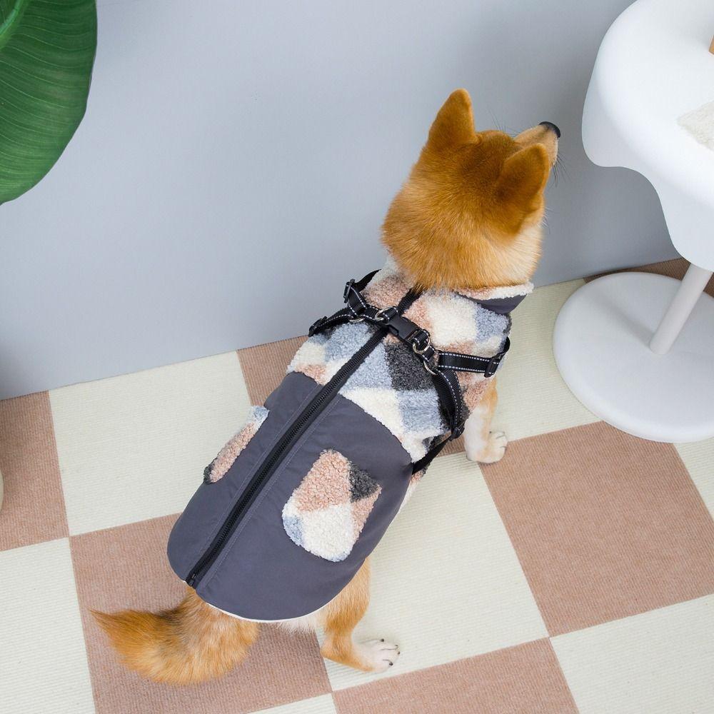 Warm Dog Jacket Thickened Dog Vest Puppy Outfit Winter Pet Clothes  Training