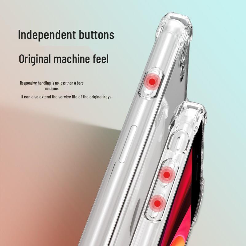 Pisen Transparent Airbag Anti-Fall TPU Phone Case for iPhone