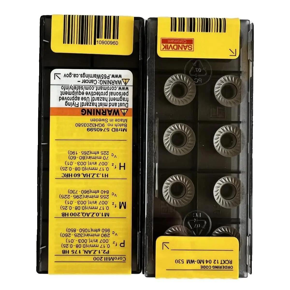 

Original Sandvik / RCKT1204M0-WM 530 /Carbide CNC Blade 10 PCS