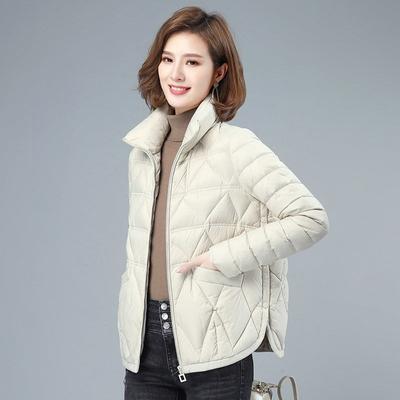 Daunenjacke Damen Leicht Kurz Modisch Lässig Winterjacke Damen Locker Dick Gepolsterte Jacke