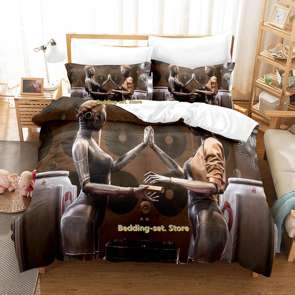 Atomic Heart Bettwäsche-Set Einzelbett Doppelbett Vollgröße Queen-Size King-Size Bettwäsche-Set für Erwachsene Kinder Schlafzimmer Dreiteilige Sets 3D-Druck Anime Bettwäsche