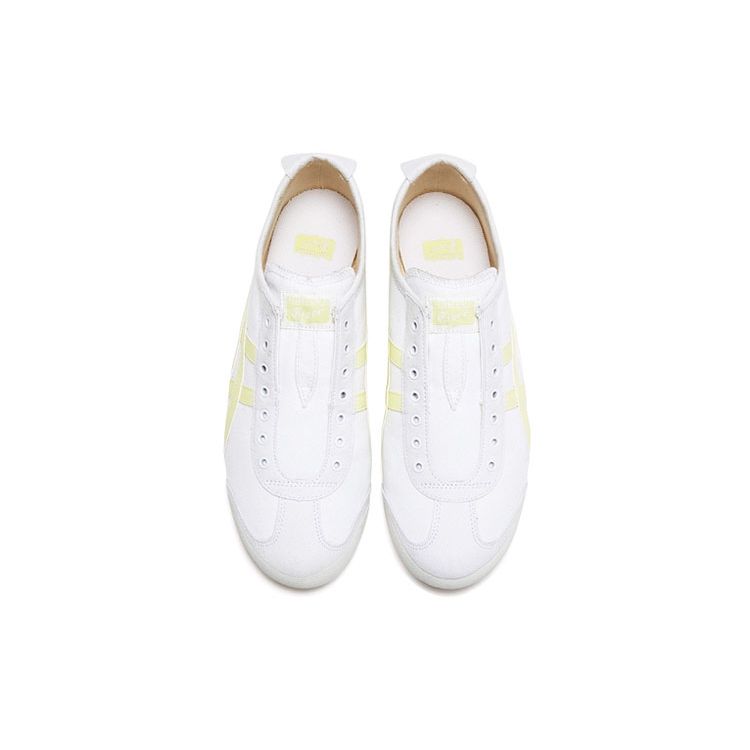 ONITSUKA TIGER Zapatillas Unisex Mexico 66 Clásicas Cómodas Duraderas de Caña Baja para Estilo de Vida Zapatillas Unisex Blanco Amarillo 1183B772-100