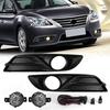 LED Fog Lamps For Nissan Sylphy Sentra Bluebird    Daytime Running Lights Front Bumper Driving Car Acssories 12V