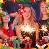 Glitter Xmas Hair Clips: Elegant Bow with Golden Accents. Perfect for Holiday Parties & Festive Celebrations! 