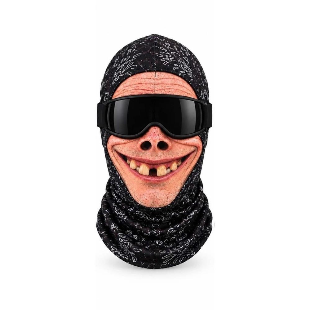 3D Tištěná Vtipná Žertovná Maska Vtipná Nákrčník Kapuce Vložka do Helmy Maska na Jízdu na Motocyklu Halloweenská Párty