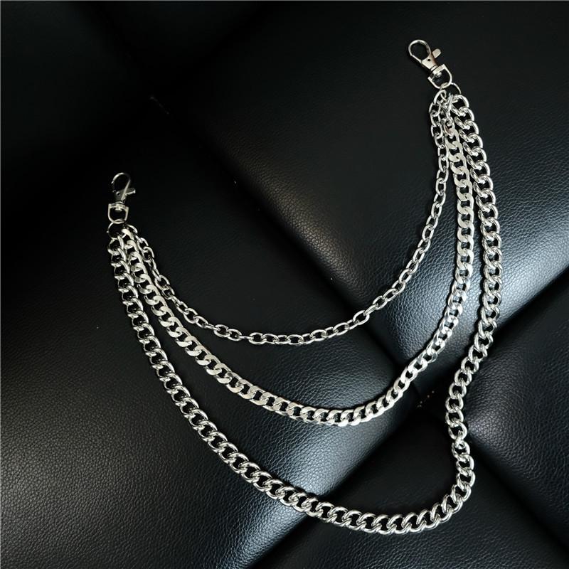 

Цепь для брюк из горячего металла в корейском стиле с пряжкой-пружиной — стильное и универсальное украшение на талию 60-80 cm серебряный