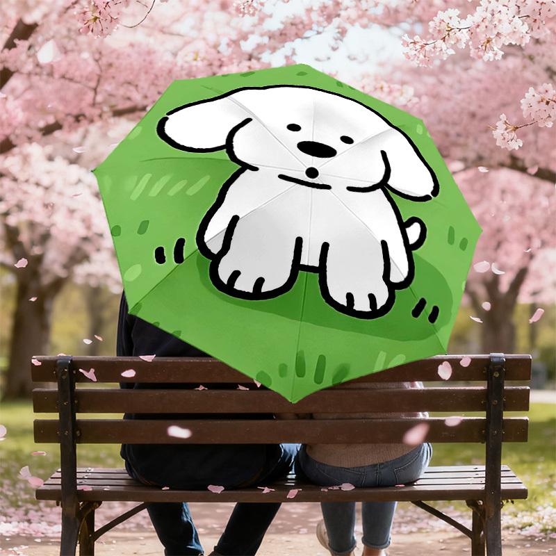 1PC dog grass Umbrella-8-Rib Reinforced, Automatic Open, Lightweight & Durable, Cute Fashion Accessory for Outdoor-Y0393